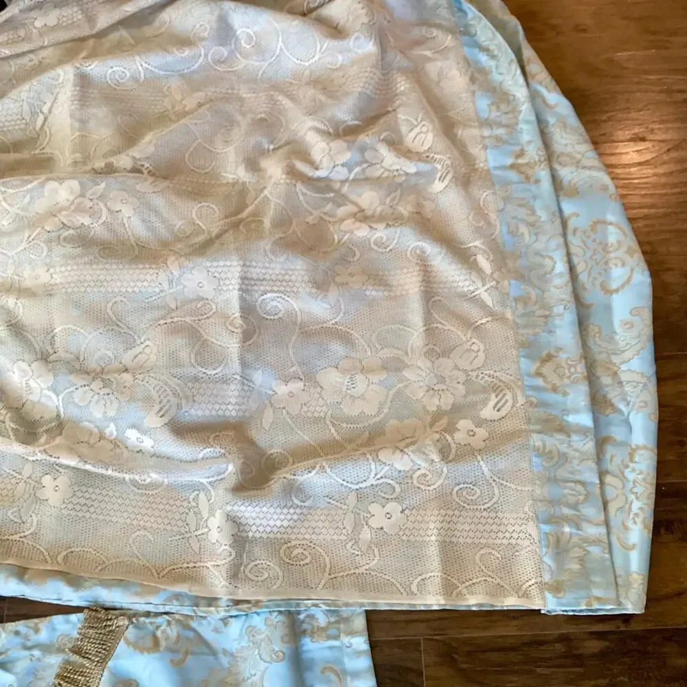 Vintage 70s Drape Curtains w/ Tiebacks